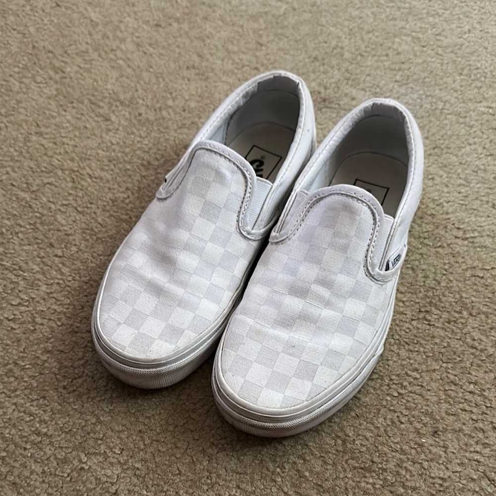 Vans Checkered White Slip-On Sneakers